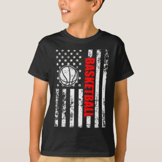 Patriottische Amerikaanse Vlag Honkbal T-shirt