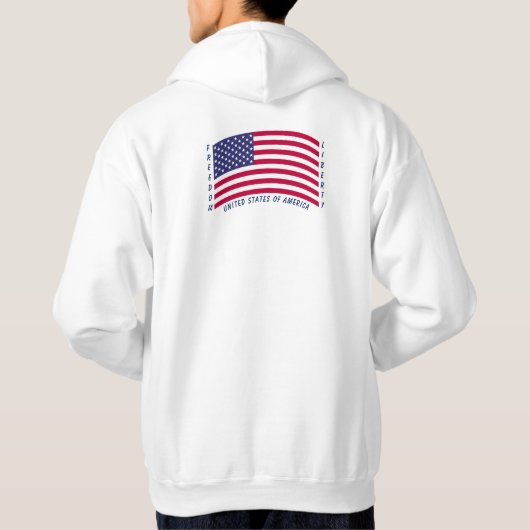 Patriottische Amerikaanse vlag Hoodie (Achterkant)