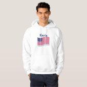 Patriottische Amerikaanse vlag Hoodie (Voorkant volledig)