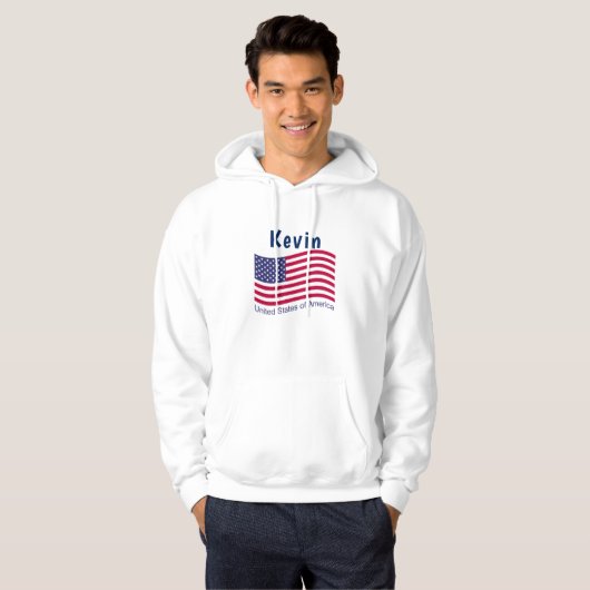 Patriottische Amerikaanse vlag Hoodie (Voorkant volledig)