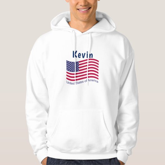 Patriottische Amerikaanse vlag Hoodie (Voorkant)