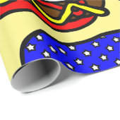 Patriottische Amerikaanse vlag hotdog Cadeaupapier (Rol Hoek)