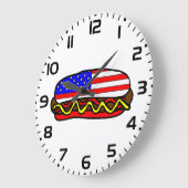 Patriottische Amerikaanse vlag hotdog Grote Klok (Hoek)