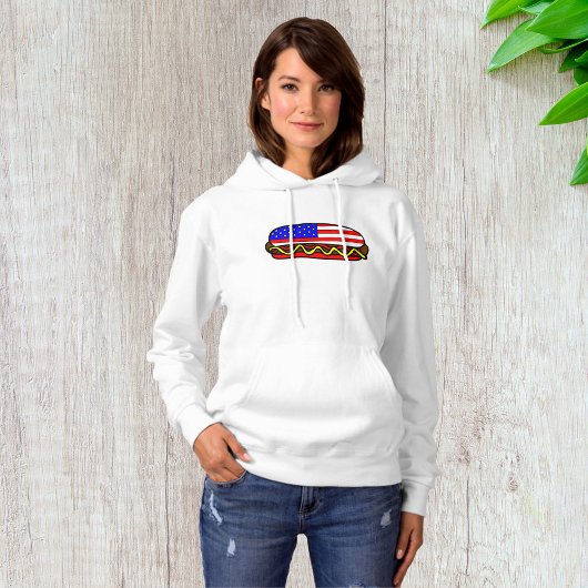 Patriottische Amerikaanse vlag hotdog Hoodie