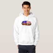Patriottische Amerikaanse vlag hotdog Hoodie (Voorkant volledig)