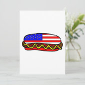 Patriottische Amerikaanse vlag hotdog Kaart (Staand voorkant)