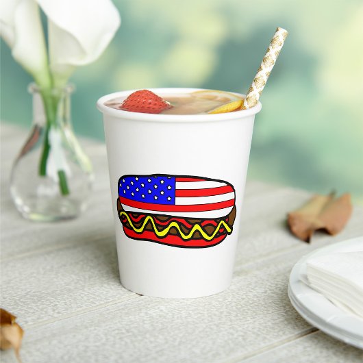 Patriottische Amerikaanse vlag hotdog Papieren Bekers