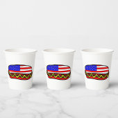Patriottische Amerikaanse vlag hotdog Papieren Bekers
