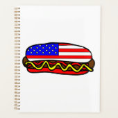Patriottische Amerikaanse vlag hotdog Planner (Voorkant)