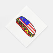 Patriottische Amerikaanse vlag hotdog Servet (Hoek)