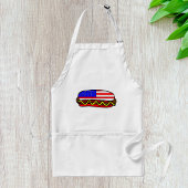 Patriottische Amerikaanse vlag hotdog Standaard Schort