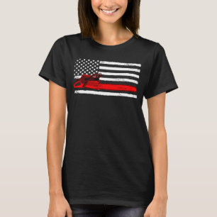 Patriottische Amerikaanse Vlag Houthakker Mannen V T-shirt