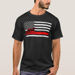 Patriottische Amerikaanse Vlag Houthakker Mannen V T-shirt