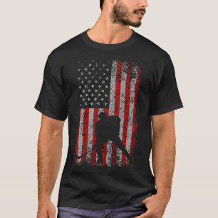 Patriottische Amerikaanse Vlag IJshockey Fan Gift  T-shirt