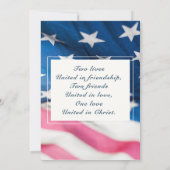 Patriottische Amerikaanse vlag Inspirerend bruilof Save The Date (Achterkant)