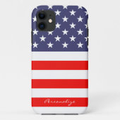 Patriottische Amerikaanse vlag Iphone 11 hoesje pe (Achterkant)