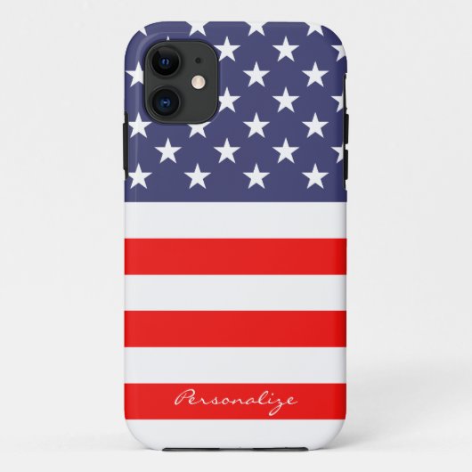 Patriottische Amerikaanse vlag Iphone 11 hoesje pe (Achterkant)