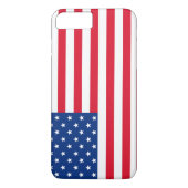 Patriottische Amerikaanse vlag iPhone Case (Achterkant)