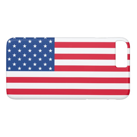 Patriottische Amerikaanse vlag iPhone Case (Achterkant (Horizontaal))