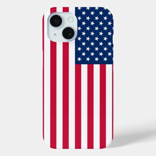 Patriottische Amerikaanse vlag iPhone Case (Achterkant)