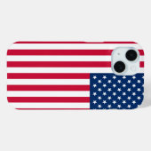 Patriottische Amerikaanse vlag iPhone Case (Achterkant (horizontaal))