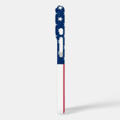 Patriottische Amerikaanse vlag iPhone Case (Achterkant / Links)
