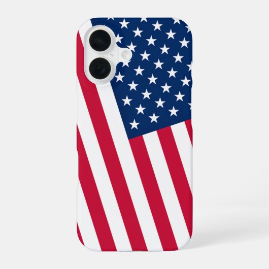 Patriottische Amerikaanse vlag iPhone Case 16 Hoesje (Achterkant)