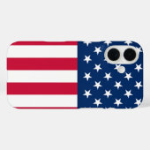 Patriottische Amerikaanse vlag iPhone hoesje (Achterkant (horizontaal))
