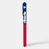 Patriottische Amerikaanse vlag iPhone hoesje (Achterkant / Links)