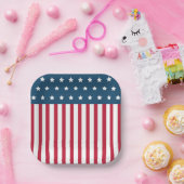 Patriottische Amerikaanse Vlag Juli 4th Papier Bor Papieren Bordje (Feest)