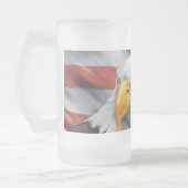 Patriottische Amerikaanse vlag kale adelaar glas M Matglas Bierpul (Links)