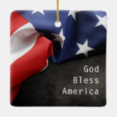 Patriottische Amerikaanse vlag Keramisch Ornament (Achterkant)