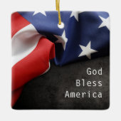 Patriottische Amerikaanse vlag Keramisch Ornament (Voorkant)