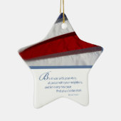 Patriottische, Amerikaanse vlag Keramisch Ornament (Rechts)