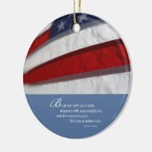 Patriottische, Amerikaanse vlag Keramisch Ornament (Links)