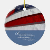 Patriottische, Amerikaanse vlag Keramisch Ornament (Achterkant)