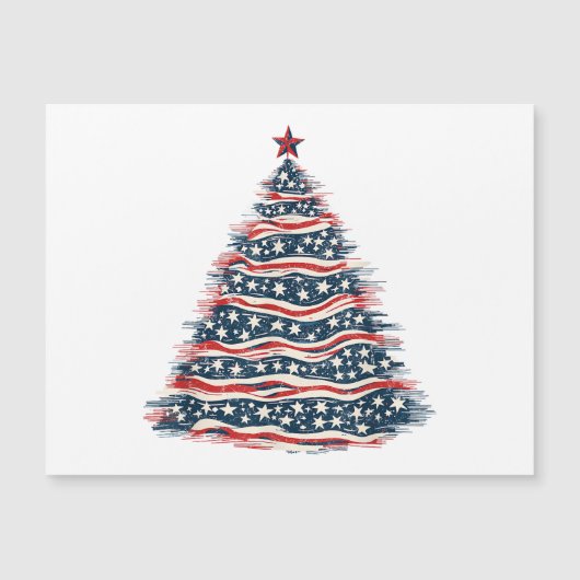 Patriottische Amerikaanse Vlag Kerstboom (Voorkant)