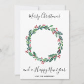 Patriottische Amerikaanse vlag Kerstmis Feestdagenkaart (Voorkant)