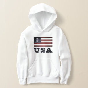 Patriottische Amerikaanse vlag kinder pullover-hoe