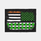 Patriottische amerikaanse vlag klaver sint patrick fleece deken (Voorkant (Horizontaal))