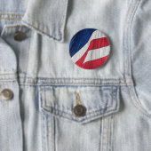Patriottische Amerikaanse Vlag Knop Ronde Button 5,7 Cm (In situ)