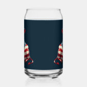 Patriottische Amerikaanse vlag Koe Blikvorm Glas (Rechts)