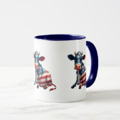 Patriottische Amerikaanse vlag Koe Mok (Voorkant rechts)