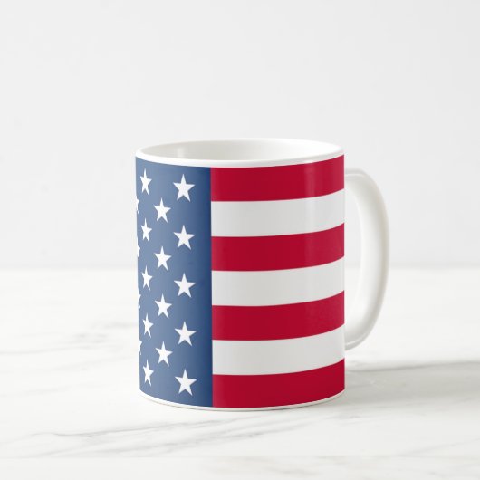 Patriottische Amerikaanse Vlag Koffiemok (Voorkant rechts)