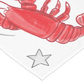 Patriottische Amerikaanse vlag kreeft bier sterren Korte Tafelloper (Hoek)