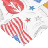 Patriottische Amerikaanse vlag kreeft bier sterren Tafelkleed (Gekanteld)