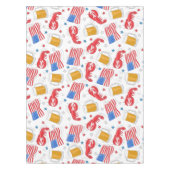 Patriottische Amerikaanse vlag kreeft bier sterren Tafelkleed (Voorkant)