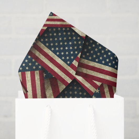 * Patriottische Amerikaanse Vlag Kunst Tissuepapier (Cadeauzakje)