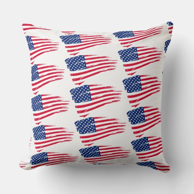 Patriottische Amerikaanse vlag Kussen (Voorkant)