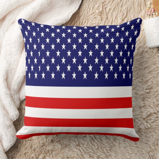 Patriottische Amerikaanse vlag Kussen (Deken)